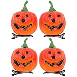 Vuogli ハロウィンヘアクリップ カボチャ 笑顔 ヘアピン ヘアバレッタ 滑り止め ヘアアクセサリー 女性用 4個セット