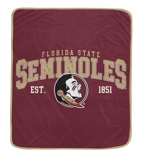 NCAA Florida State Seminoles Vintage Arch Block Ultra Soft Blanket