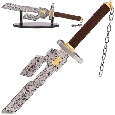 22''Fushiguro Toji Sword Metal 1:1 Replica Sword Not Sharp, Equipped with Display Rack, Suitable for jjk Cosplay and Decoration Cover