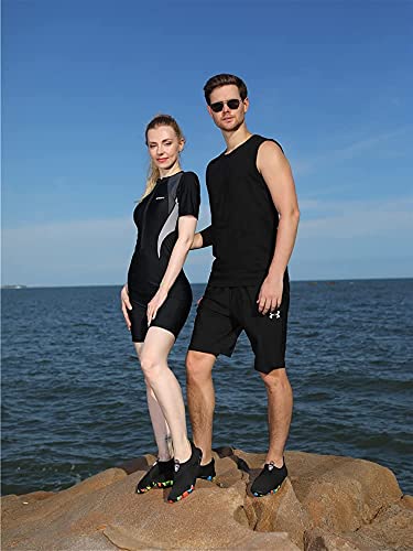 Image of Vsufim Quick-Dry Water Sports Barefoot Shoes Aqua Socks for Swim Beach Pool Surf Yoga for Women Men