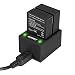 Kobra Battery (2-Pack) and Charger for GoPro HERO3+, HERO3 and GoPro AHDBT-201, AHDBT-301, AHDBT-302