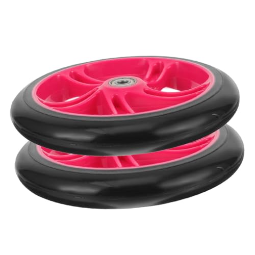 Toddmomy 2pcs Heavy Duty PU Replacement Wheels for Scooter Skateboard Electric Scooter and Wheelchair Weather Resistant Easy to Install Thickness