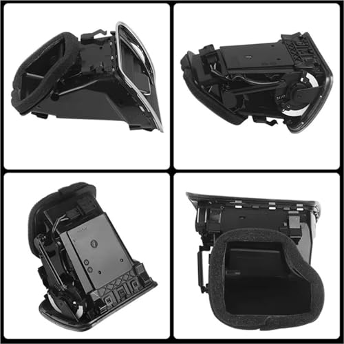 Aérateur de climatisation Passat B6 B7 orientable et robuste en noir chrome - 3