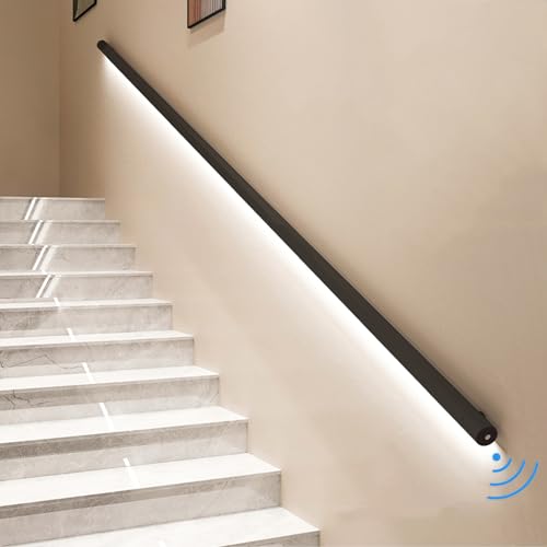 Capteur LED pour escalier intérieur au design noir premium de 150 cm pour décoration moderne