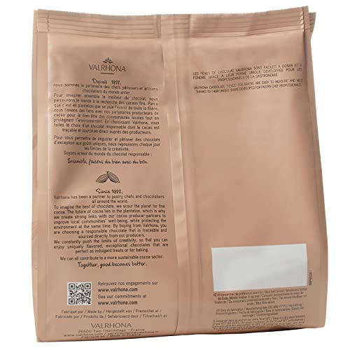 Valrhona Premium French Baking Creamy White Chocolate Discs (Feves) Ivoire 35% Cacao. Easy Melt And Tempering. Hints Of Vanilla & Warm Milk. For Sauces, Mousses, Frostings And Candies 1Kg (Pack Of 1) #TOP2