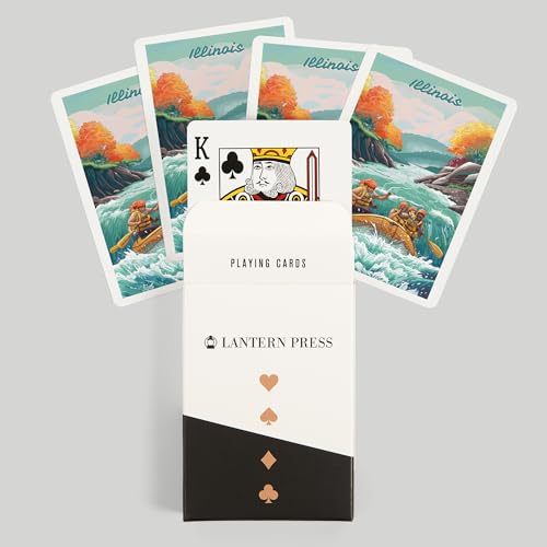 Lantern Press Illinois Seek Adventure Baraja de Poker 52 Cartas miniatura 6