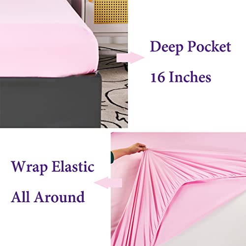 Urbonur Glitter Mermaid Scales Comforter Set For Girls Queen Gradient Pink Purple Blue Sparkle Fish Scales Girly Bedding Set 6Pcs Bed In A Bag 1 Comforter 1 Flat Sheet 1 Fitted Sheet 2 Pillow Cases #TOP4