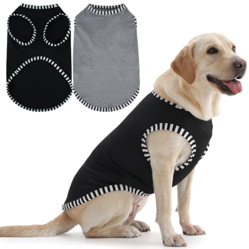IECOii 2 Pack Dog Surgery Recovery Shirt Sleeveless Lightweight Dog Tshirt