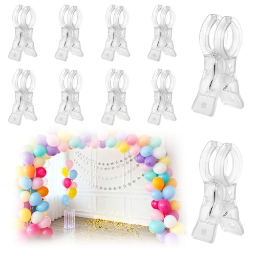 10 clips arche ballon ressort garland transparent robuste