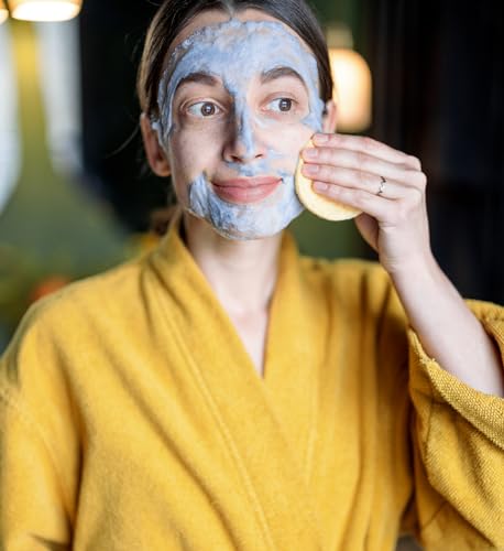 50-Count Compressed Facial Sponges for Daily Facial Cleansing and Exfoliating, 100% Natural Cosmetic Spa Sponges for Makeup Remover, Multicolors - Image 6