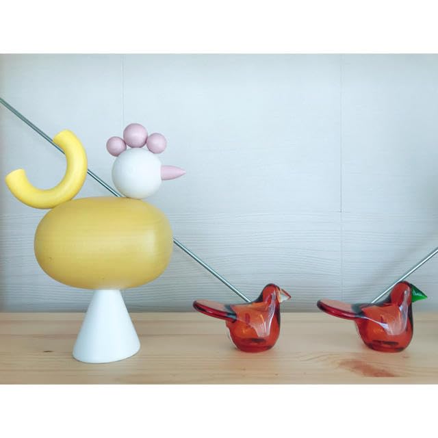 Amazon.co.jp: 超レア✩aarikka 大きな 鳥 オブジェ イエロー ピンク  