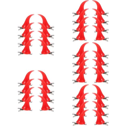 20 Pinces à Cheveux de Diable Healvian Rouges pour Cosplay Halloween et Déguisement