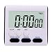 Produktbild 24 Stunden Digitaler Küchentimer mit großem LCD-Display, lauter Alarm, magnetische Rückseite mit Ständer, funktioniert als Timer für Kinder, Lehrer, Kochen und Sport Schwarz