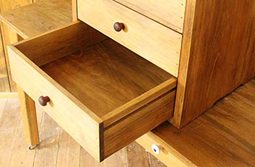 Amazon｜三段小引き出し 40×35×35cm アンティークブラウン 木製つまみ