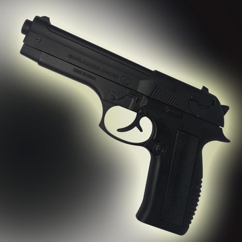 Image of Gun Pistol Lighter Heavy Weight Metal Body Real and Original Like Gun Pistol for Decorative, Smoking Filled with Gas (608 Black) (Black)