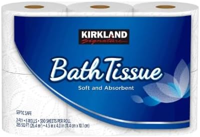 Kirkland Signature 2-Ply Bath Tissue, 30 Rolls 380 Sheets Per Roll By LOS