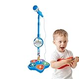 ♫Altura ajustable: este micrófono para niños con soporte se puede ajustar fácilmente a la altura del niño, lo que lo hace adecuado para niños de todas las edades y tamaños. También permite al niño satisfacer diferentes necesidades, como cantar, bailar jugar.