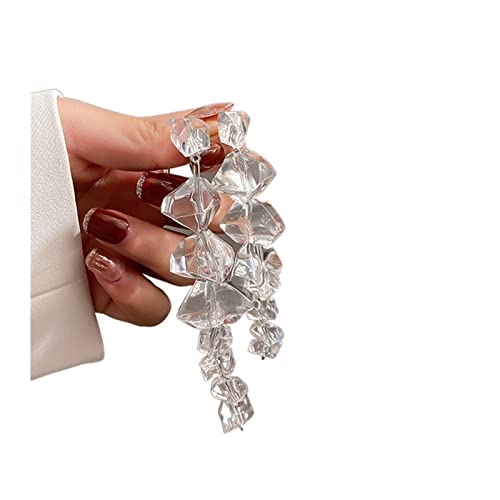 Boucles d'oreilles acrylique transparent de forme irrégulière haut de gamme