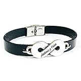  Pulsera de Cuero con Infinito Personalizado.