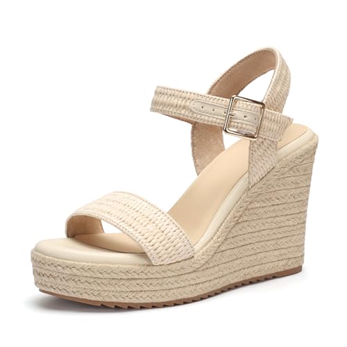 Image of VICKI.VICKI Women's Platform Sandals Wedge Ankle Strap Open Toe Sandals