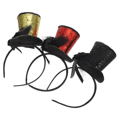 Mini chapeau haut-de-forme léger : l'accessoire voilette qui tient en place tout le carnaval