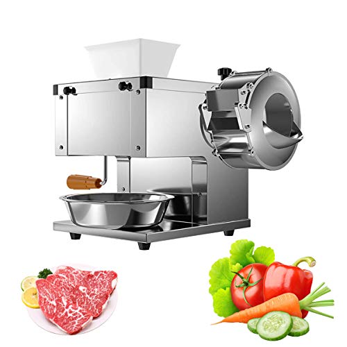 Fleisch- und Gemüseschneidemaschine Gewerblicher Fleischschneider aus Edelstahl 2-in-1 Gewerbliche Fleisch- und…