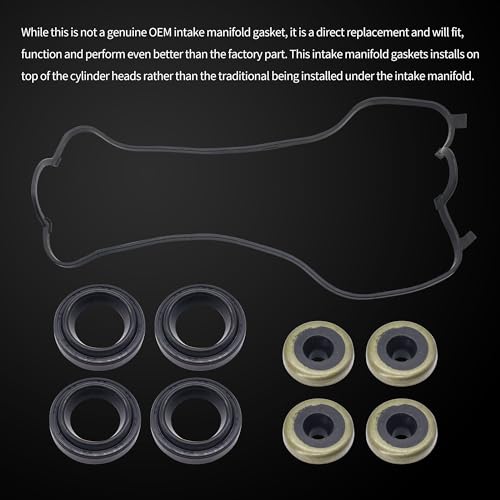 Image of HiSport Engine Valve Cover Gasket Set - Compatible with Honda Accord 2.3L 1998 1999 2000 2001 2002 2.2L 1994 1995 1996 1997 - Replace VS50493R