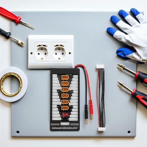 Placa de carga paralela Lipo para drones y aviones RC de radiocontrol 6