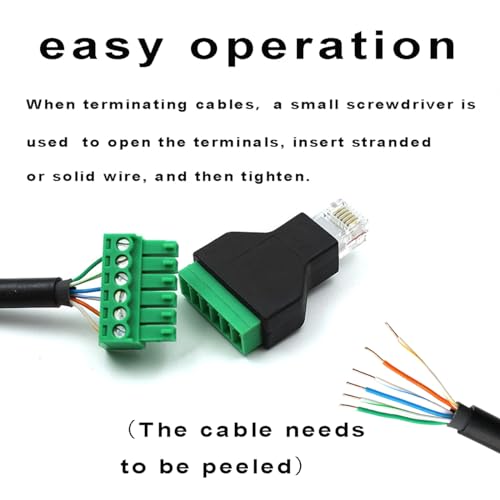 Adaptador RJ12 Macho 6 Pin a Terminal de Tornillo 2 Pzas miniatura 4