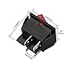 Baomain 1-Pack Rocker Switch with with Red LED Light,ON/Off DPST 4-Pin 16A 250VAC,Snap-in,UL VDE List,for Car Auto Boat Household Appliances Equipment etc