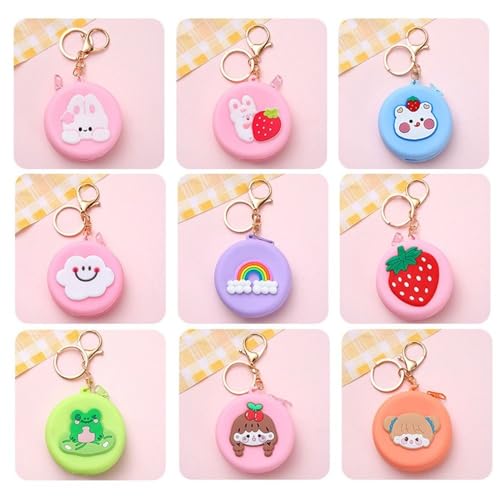 New Women Silicone Coin Purse Cartoon Animal Round Shape Coin Wallet Headset Bag Clutch Change Purse Wallet2