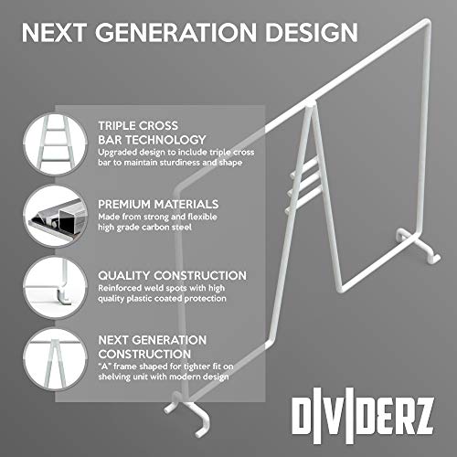 Neatly Made White Wire Shelf Dividers For Closet Organization – Sturdy And Easy Set-Up Closet Shelf Dividers For Wire Shelves 12 Inches Deep With Bonus Rose Gold Hanger (Pack Of 4)… #TOP3