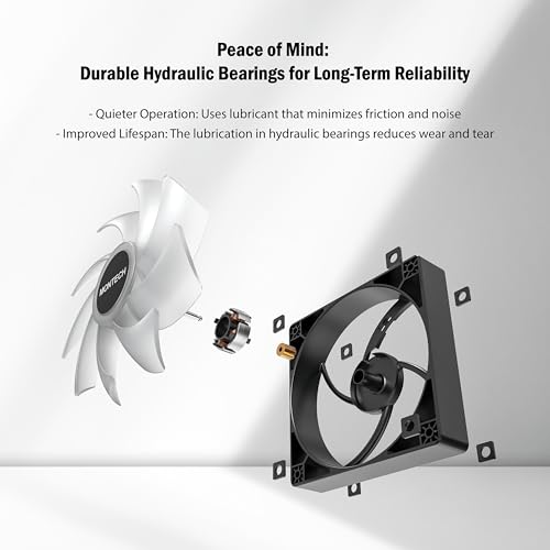 Image of MONTECH GF120 ARGB PWM 120mm Fan - High Airflow, Quiet Hydraulic Bearing, Sleek Black Design, 800-1600RPM, 4-Pin - Black