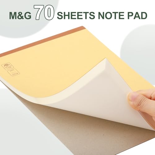 M&G 7x10 Notizblöcke, 6er Pack B5 Legal Pads 70 Blatt Notizblöcke Schreibblock College Blanko Kalkül Memo Papier Tablet für Arbeit Schreiben Notizen Mathematik Zeichnen