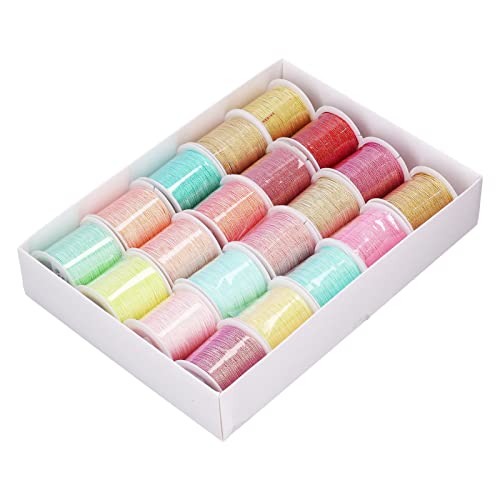 20 Pcs 9 Strands Rainbow Symphony Embroidery Thread Set Sewing Crafts Home Accessories