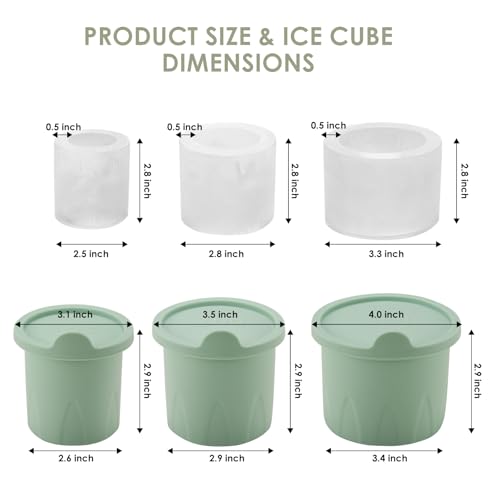 Bandeja para cubitos de hielo 3 piezas silicona con tapa miniatura 2