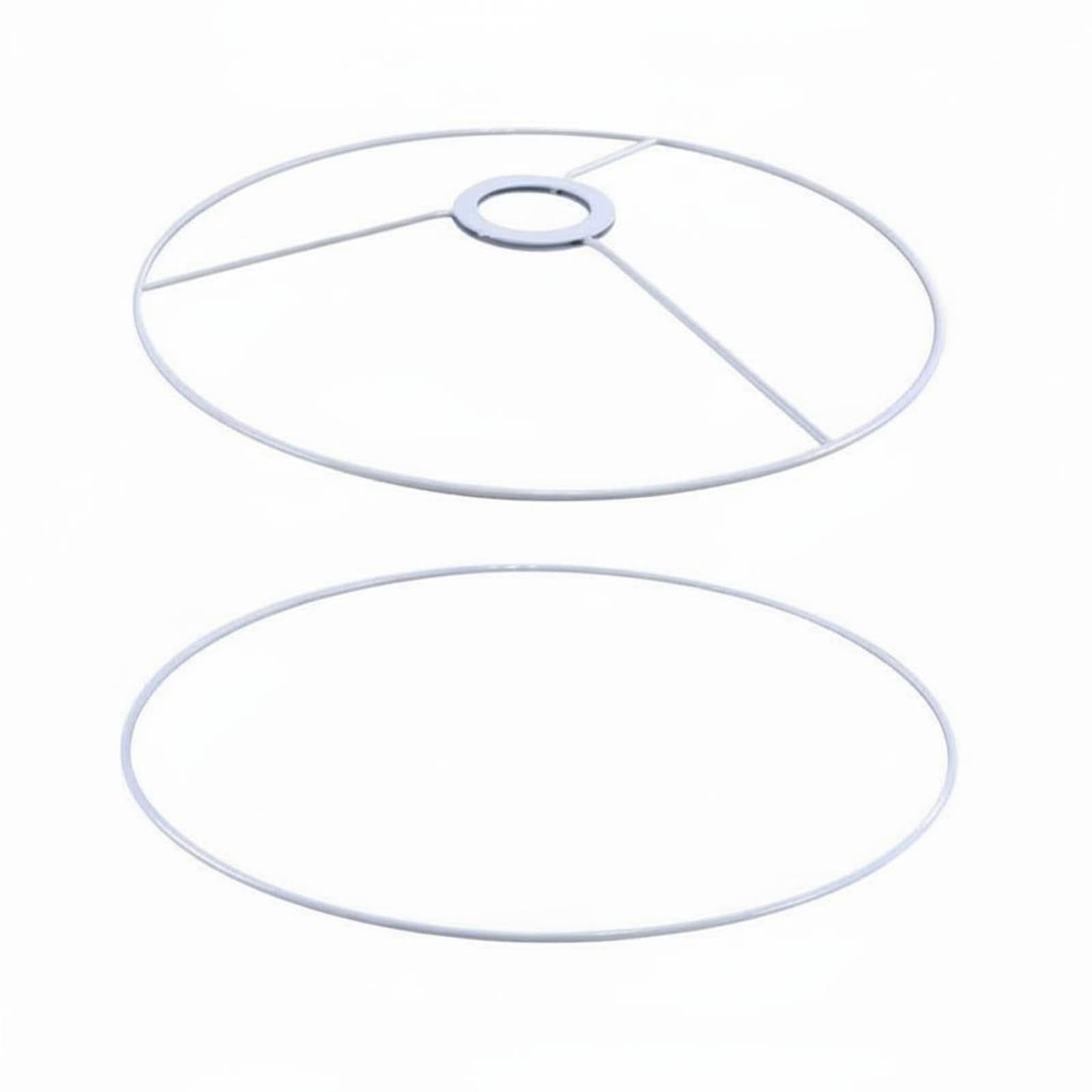 Round Lamp Shade Support Metal Construction Wire Lampshade Frame Easy Assembly Lampshade Rings Set for Crafters, DIY Hobbyists 300MM-image-1