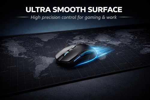 Image of EliteWiz Extended Gaming Mouse Pad XXL 80 x 30 cm | Large Desk Mat, Waterproof, Anti-Slip Rubber Base, Stitched Edges, For Keyboard & Mouse