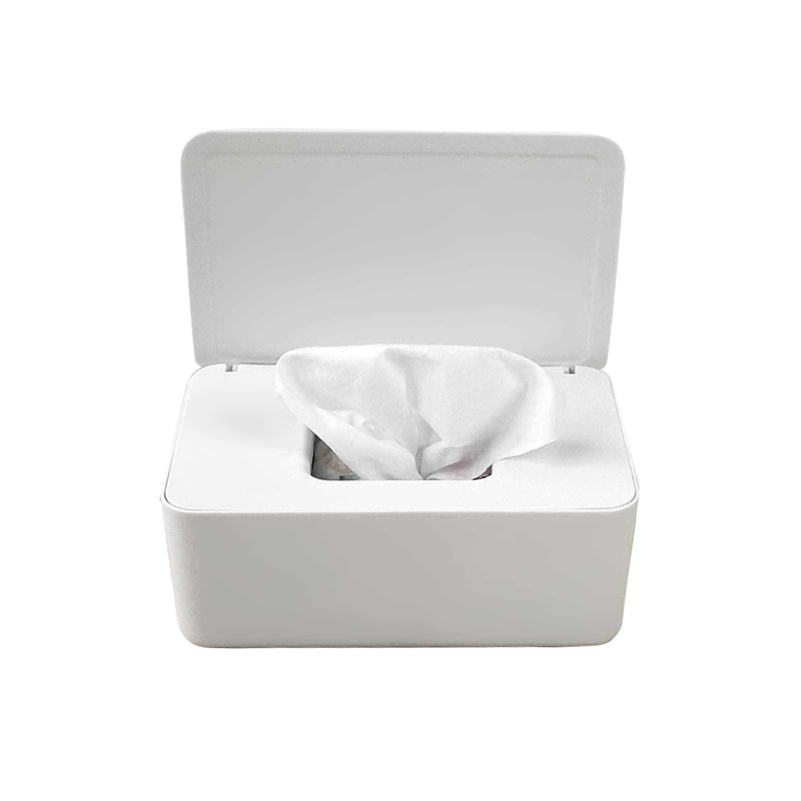 Morelian Disposable Mask Storage Box Dust-proof Flip Cover Mask Box Wet Tissue Case with Lid Portable for Home Work Outdoor