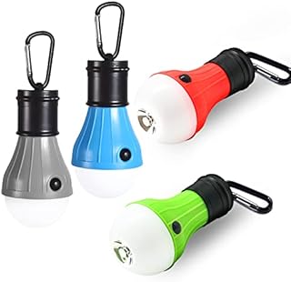 NORYER Mini Flashlight,Mini Camping lamp,4-Pack in 4 Color Impact Handheld Torch Assorted Colors Use for Hurricane Supplies,Camping,Emergency,Operated by 3xAAA Excluded(Red,Blue,Grey,Green)
