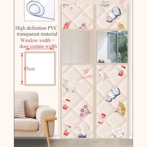 Rideau de porte occultant imprimé sans perçage isolant thermique phonique