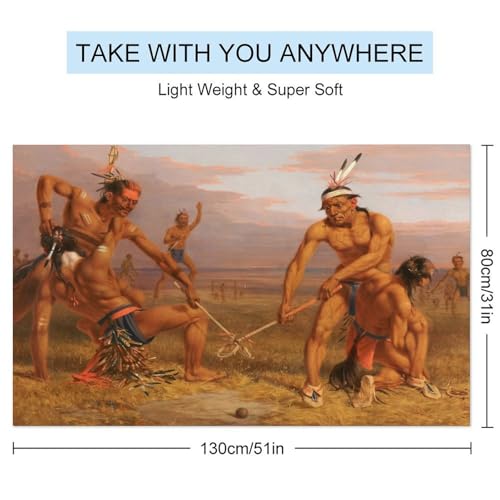 Serviette de plage Indians Playing Ball compacte 130x80 cm - 3