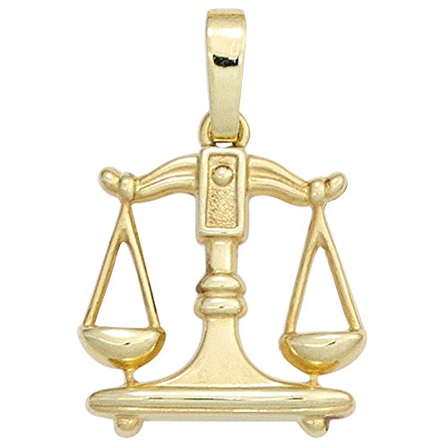 Preisvergleich Produktbild JOBO Damen-Sternzeichen-Anhänger Waage aus 333 Gold