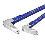 WORKPRO 2-Piece Nail Puller Set, 12” Pry Bar, 8” Mini Crowbar, Cats Paw Nail Remover, Claw Bar, for Kitchen Remodel, Prying Apart Baseboard, Multi-sided Forged Steel Made - Image 2