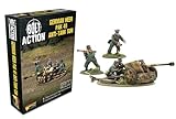 Warlord Games German Pak 40 - Pistola antitanque y tripulación – Miniaturas de plástico a escala de 28 mm para acción de pernos altamente detalladas en miniaturas de la Segunda Guerra Mundial