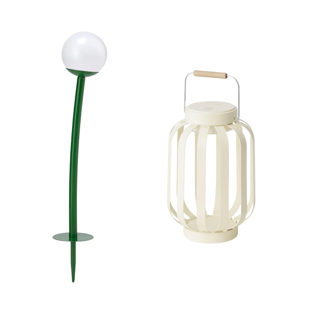 Ikea SOLVINDEN LED Solar‑Powered Ground Stick Dark Green Outdoor with SOMMARLÅNKE LED Decorative Table Lamp Beige Stripe 17 cm-image-19