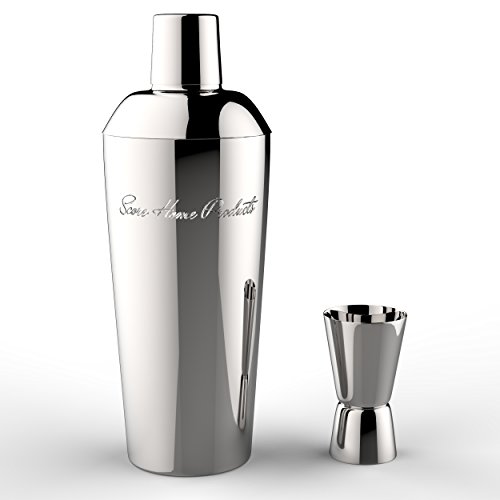 Stainless Steel Cocktail Shaker Martini Shaker Bar Set 24 Oz Premium Quality