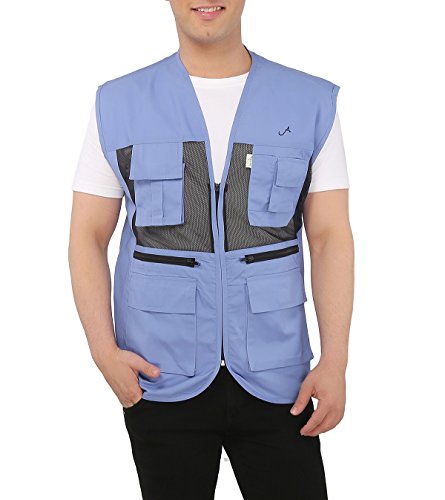 Image of ASHDAN Photographer Durable Vest. Sleeveless Regular Size Outdoor Expedition Jacket. Netted Ventilation