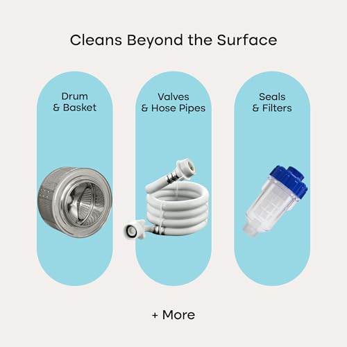 uproot clean washing machine cleaner tablets - 24 pack for a 12 month supply formulated for pet owners compatible with he top amp front load easily removes residue grime and odors septic safe