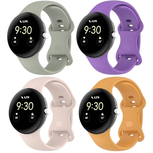 4 correas de silicona para Pixel Watch 41mm miniatura 1